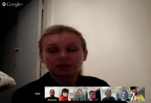 Clare talking about the different approaches each student has taken to the weeks 1-3 readings